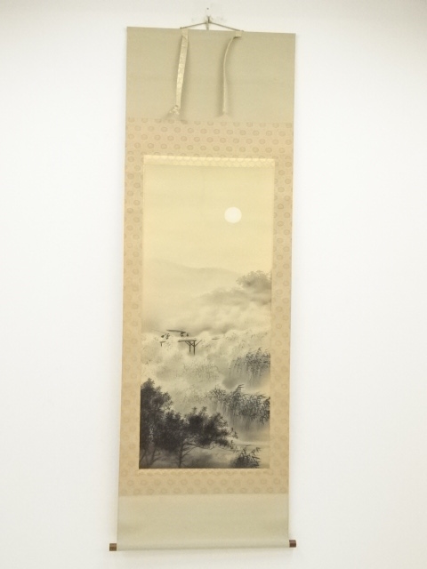 JAPANESE HANGING SCROLL / HAND PAINTED / LANDSCAPE
